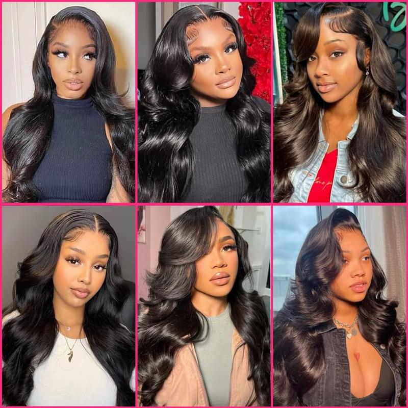 Vinisay Brazilian Virgin Hair Bundles - Body Wave/Straight Quick Weave 12-30" Natural Black